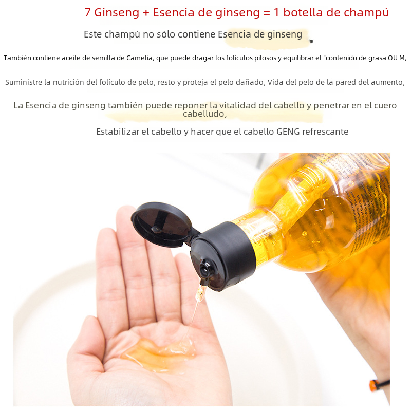 Ginseng shampoo refreshing oil control dense hair dandruff antipruritic fragrance lasting cleaning shampoo/dew 400ml