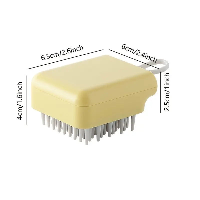 1pc Hair Scalp Massager Shampoo Brush, Wet And Dry Manual Head Scalp Massage Brush, Soft Silicone Bristles Care For The Scalp，Promote Hair Growth