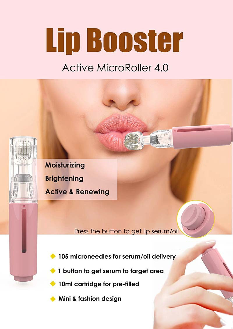 Derma Roller Titanium Needle Roller, Lip Roller, Beard Growth Roller, Beard Hair Growth Roller, Beard Treatment & Serum Applicator
