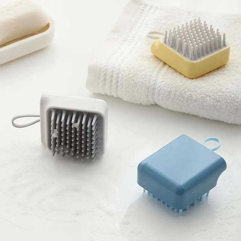 1pc Hair Scalp Massager Shampoo Brush, Wet And Dry Manual Head Scalp Massage Brush, Soft Silicone Bristles Care For The Scalp，Promote Hair Growth